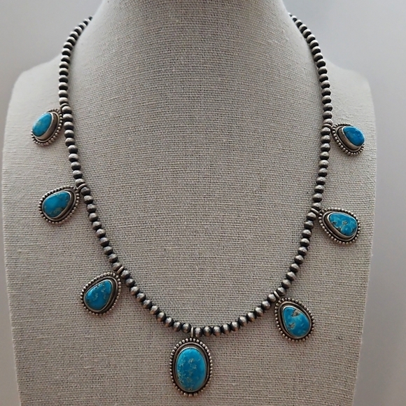 White Water Turquoise Desert Beads - Picture 1 of 6